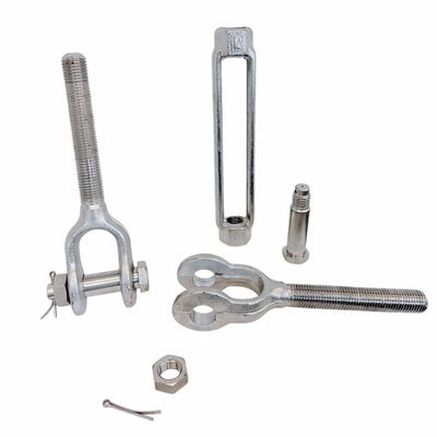 Mil Spec 5/8" x 6" Jaw Jaw Turnbuckle 3,500 Lbs WLL Stainless Steel T316
