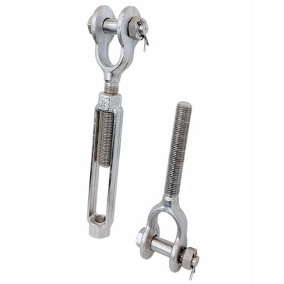 Mil Spec 5/8" x 6" Jaw Jaw Turnbuckle 3,500 Lbs WLL Stainless Steel T316
