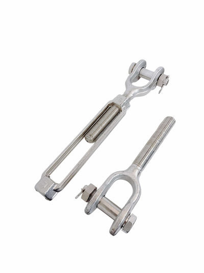 Mil Spec 5/8" x 6" Jaw Jaw Turnbuckle 3,500 Lbs WLL Stainless Steel T316