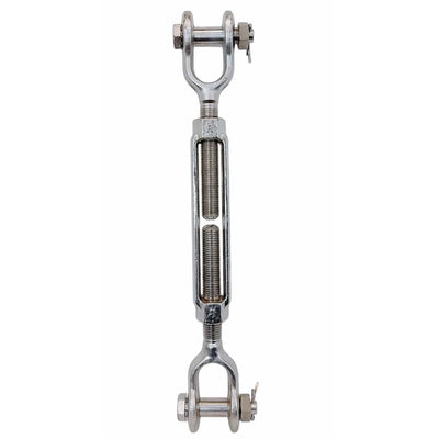 Mil Spec 1/4" x 4" Jaw Jaw Turnbuckle 500 Lbs WLL Stainless Steel T316