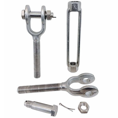 Mil Spec 1/4" x 4" Jaw Jaw Turnbuckle 500 Lbs WLL Stainless Steel T316