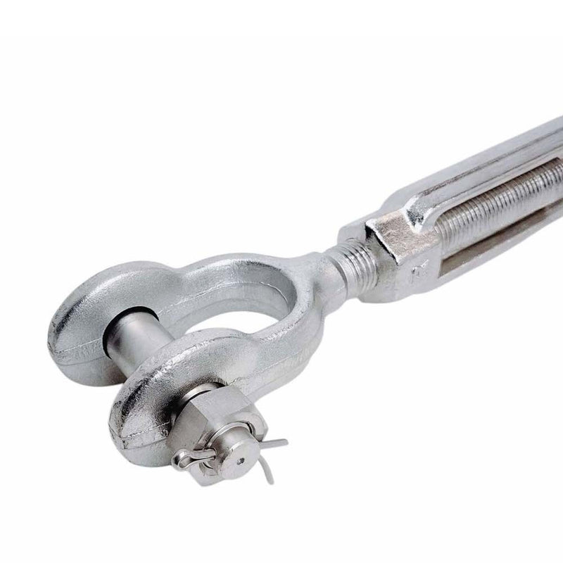 4 Pcs Mil Spec 1/4" x 4" Jaw Jaw Turnbuckle 500 Lbs WLL Stainless Steel T316