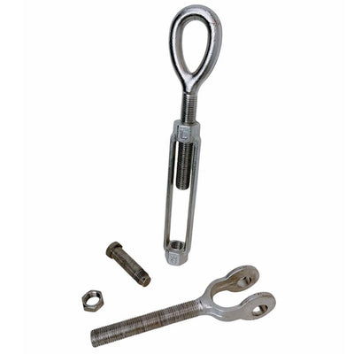 Mil-spec 1-1/4" x 12" Jaw Eye Turnbuckle 12,500 Lbs WLL Stainless Steel T316