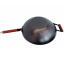Carbon Steel Wok Pan, Stir Fry Pans with Flat Bottom Traditional Wok Pan