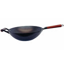 Carbon Steel Wok Pan, Stir Fry Pans with Flat Bottom Traditional Wok Pan