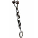 Mil-spec 1/2" x 6" Jaw Eye Turnbuckle 2,200 Lbs WLL Stainless Steel T316