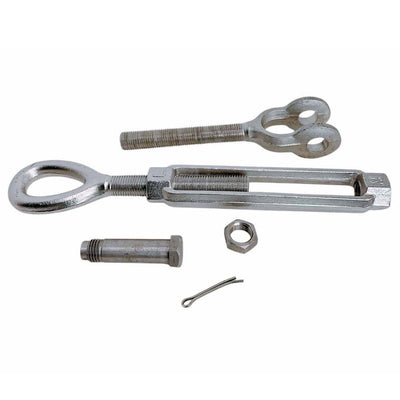 Mil-spec 3/8" x 6" Jaw Eye Turnbuckle 1,200 Lbs WLL Stainless Steel T316