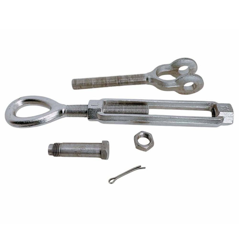 Mil-spec 3/8" x 6" Jaw Eye Turnbuckle 1,200 Lbs WLL Stainless Steel T316