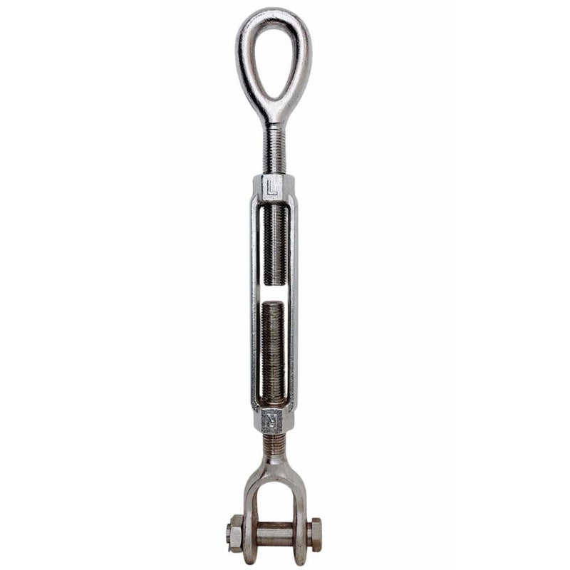 Mil-spec 3/8" x 6" Jaw Eye Turnbuckle 1,200 Lbs WLL Stainless Steel T316