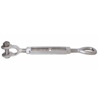 Mil-spec 3/8" x 6" Jaw Eye Turnbuckle 1,200 Lbs WLL Stainless Steel T316