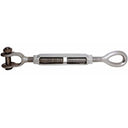 Mil-spec 3/8" x 6" Jaw Eye Turnbuckle 1,200 Lbs WLL Stainless Steel T316