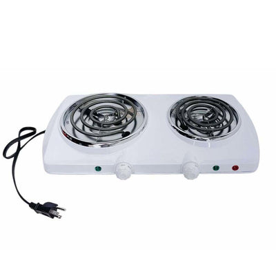 Portable Double Electric Burner 1500W 120V - 60Hz, Double Cooking Stove 19"x10"