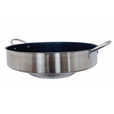 HD Comal Concave 23"x7" Stainless Steel Outdoor Para Carnitas Griddle Non-Stick