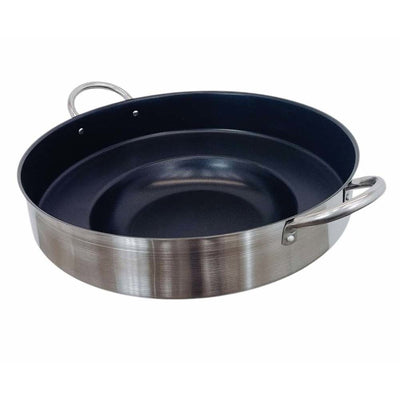 HD Comal Concave 23"x7" Stainless Steel Outdoor Para Carnitas Griddle Non-Stick