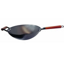 13.5" Carbon Steel Wok Pan, Stir Fry Pans with Flat Bottom Traditional Wok Pan
