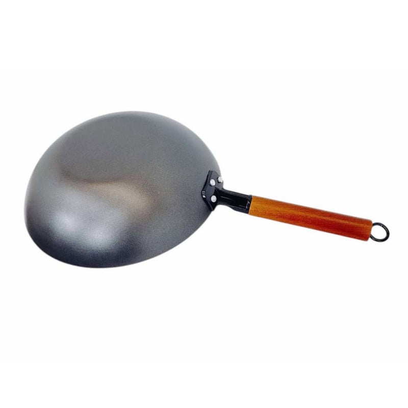 11-3/4" Carbon Steel Wok Pan, Stir Fry Pans with Flat Bottom Traditional Wok Pan