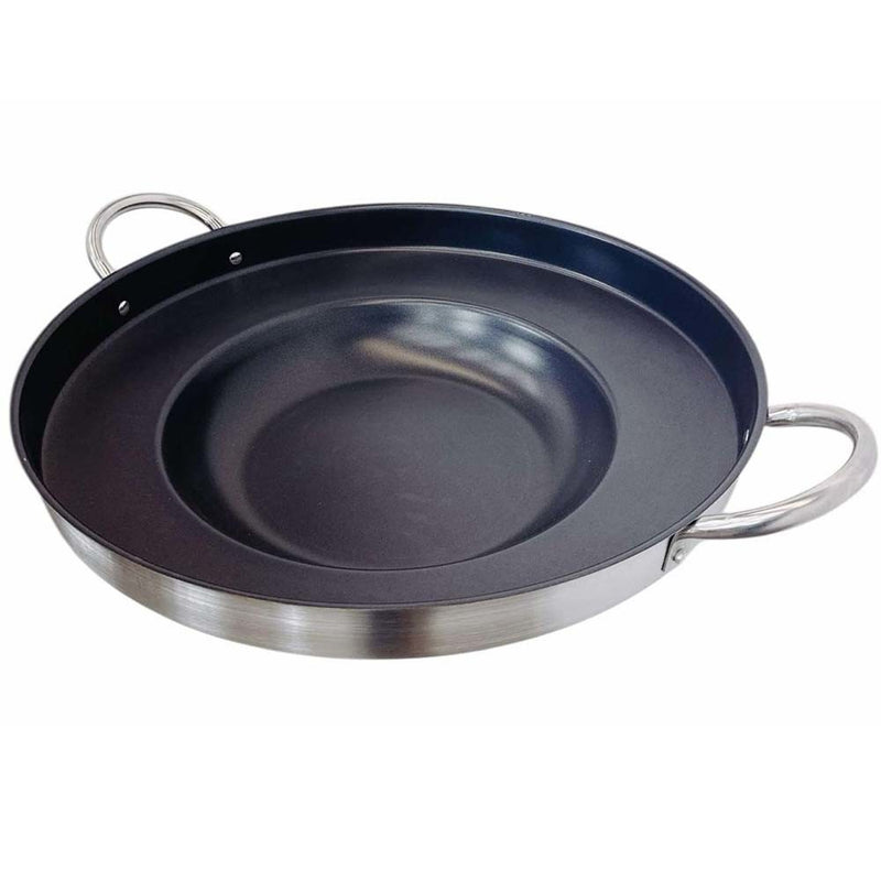 HD Comal Concave 23"x5" Stainless Steel Outdoor Para Carnitas Griddle Non-Stick
