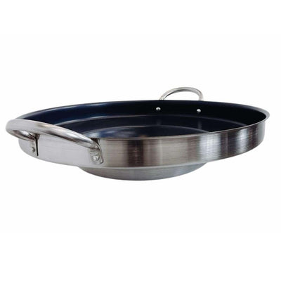 HD Comal Concave 23"x5" Stainless Steel Outdoor Para Carnitas Griddle Non-Stick