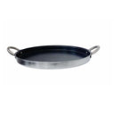 16" Stainless Steel Flat Comal Griddle – Round Non-Stick Grill & Frying Pan for Tacos, Tortillas, BBQ & Outdoor Cooking