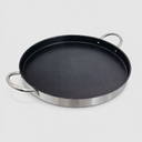 16" Stainless Steel Flat Comal Griddle – Round Non-Stick Grill & Frying Pan for Tacos, Tortillas, BBQ & Outdoor Cooking