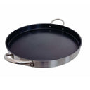 21-1/2" Stainless Steel Flat Comal Griddle – Round Non-Stick Grill & Frying Pan for Tacos, Tortillas, BBQ & Outdoor Cooking