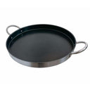 21-1/2" Stainless Steel Flat Comal Griddle – Round Non-Stick Grill & Frying Pan for Tacos, Tortillas, BBQ & Outdoor Cooking