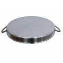 21-1/2" Stainless Steel Flat Comal Griddle – Round Non-Stick Grill & Frying Pan for Tacos, Tortillas, BBQ & Outdoor Cooking