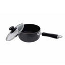 2 Qt Nonstick Saucepan with Lid, 7" (18CM) Sauce Pan, Ergonomic Cool-Touch Handle for Milk, Soup & Everyday Cooking