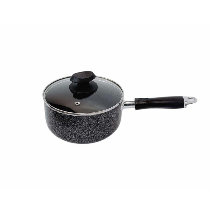 6-3/8" Nonstick Sauce Pan with Lid, 1.5 QT Cooking Pot, Ergonomic Plastic Handle