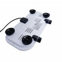1500W 120V - 60Hz Double Electric Burner, 18" x 9.5" White Portable Electric Hot Plate with Adjustable Temperature, Compact Countertop Stove for Cooking & Dorm Use