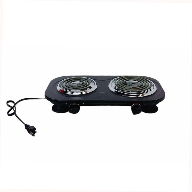 Portable Double Electric Burner 1500W 120V-60Hz,Double Burner 18" x 9.5", BLACK