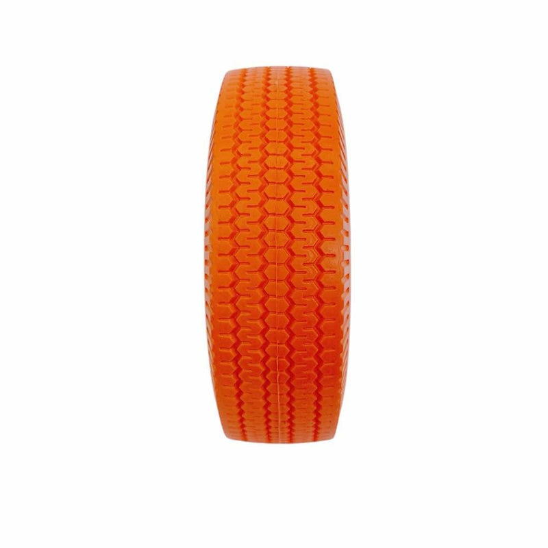 10" Orange Solid Rubber Flat Free Tubeless Hand Truck Tire Wheel 5/8&
