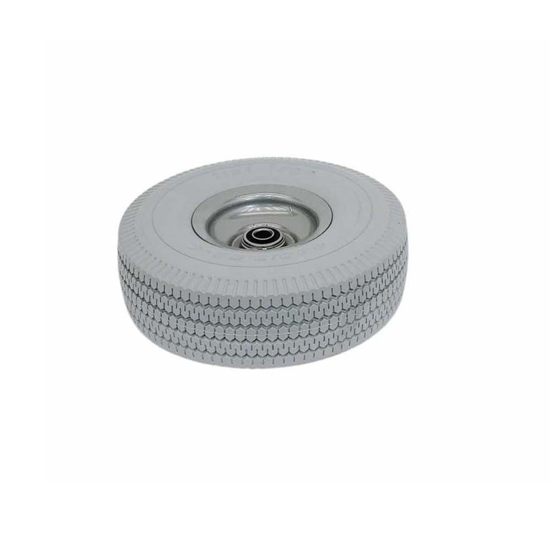 10" Gray Solid Rubber Flat Free Tubeless Hand Truck Tire Wheel 5/8&