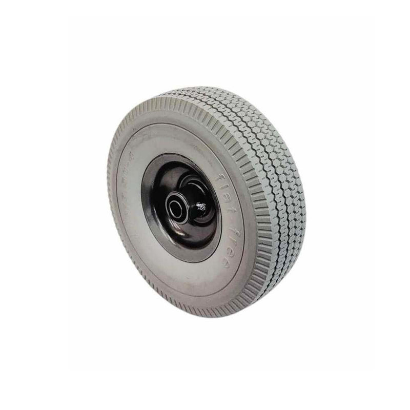 10" Gray Solid Rubber Flat Free Tubeless Hand Truck Tire Wheel 5/8&