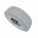 10" Gray Solid Rubber Flat Free Tubeless Hand Truck Tire Wheel 5/8'' Bore Size
