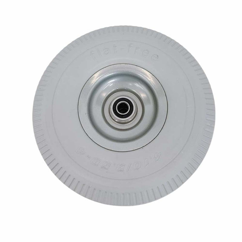 10" Gray Solid Rubber Flat Free Tubeless Hand Truck Tire Wheel 5/8&