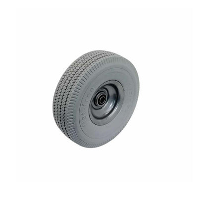 10" Gray Solid Rubber Flat Free Tubeless Hand Truck Tire Wheel 5/8'' Bore Size
