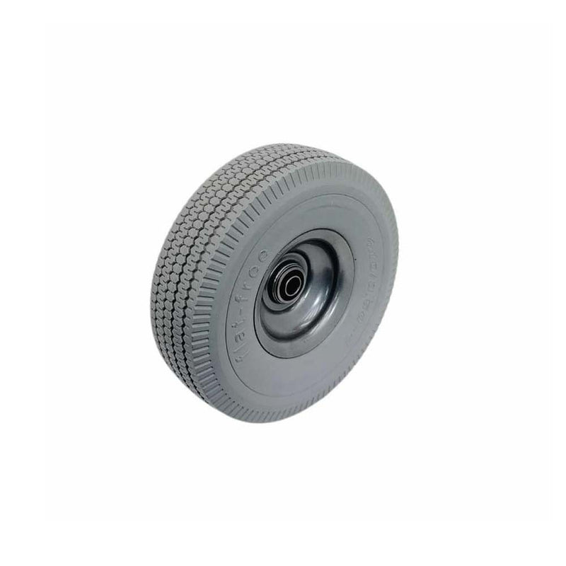 10" Gray Solid Rubber Flat Free Tubeless Hand Truck Tire Wheel 5/8&