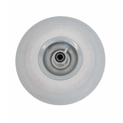 10" Gray Solid Rubber Flat Free Tubeless Hand Truck Tire Wheel 5/8'' Bore Size