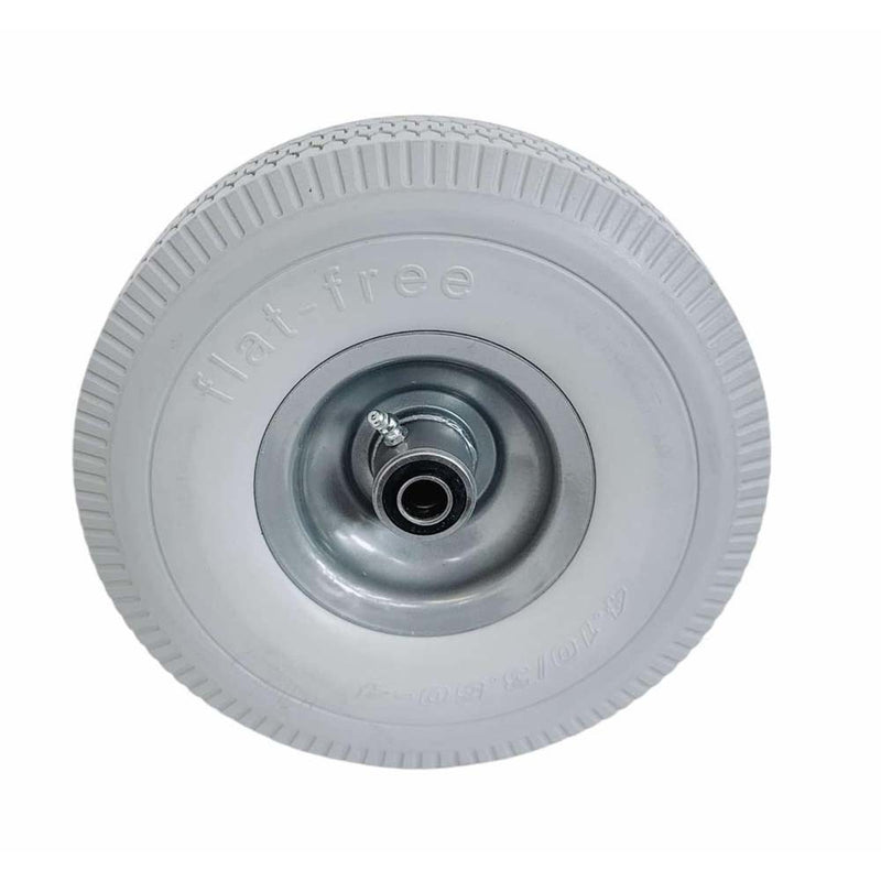 10" Gray Solid Rubber Flat Free Tubeless Hand Truck Tire Wheel 5/8&