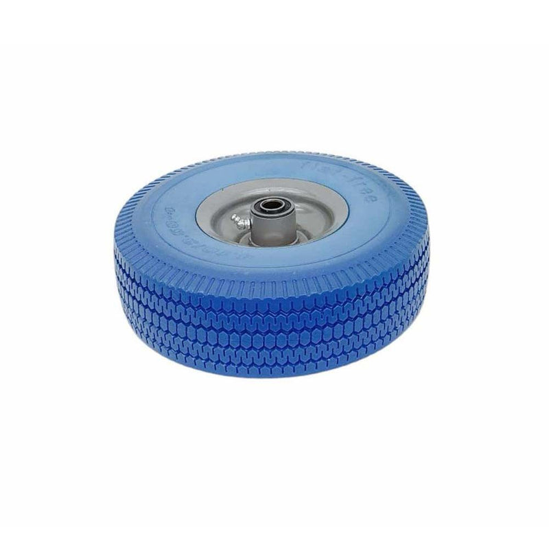 10" Blue Solid Rubber Flat Free Tubeless Hand Truck Tire Wheel 5/8&