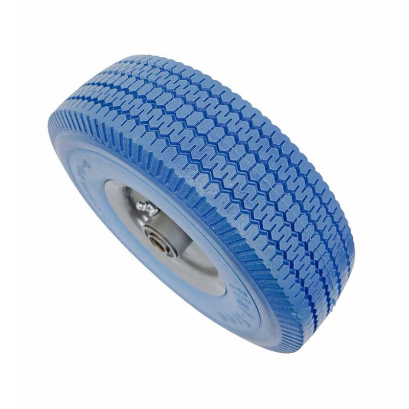10" Blue Solid Rubber Flat Free Tubeless Hand Truck Tire Wheel 5/8&