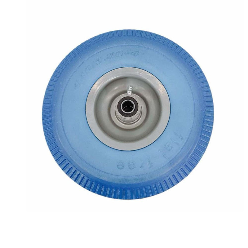 10" Blue Solid Rubber Flat Free Tubeless Hand Truck Tire Wheel 5/8&