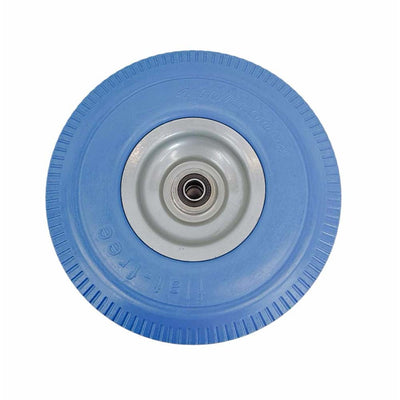 10" Blue Solid Rubber Flat Free Tubeless Hand Truck Tire Wheel 5/8'' Bore Size
