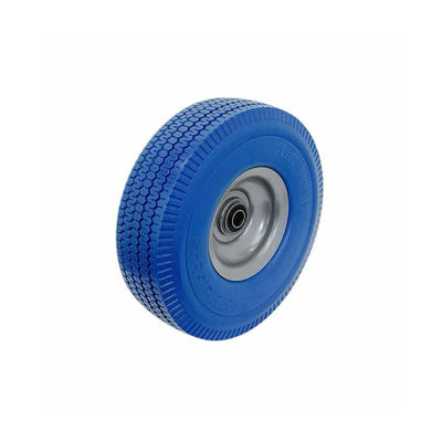 10" Blue Solid Rubber Flat Free Tubeless Hand Truck Tire Wheel 5/8'' Bore Size