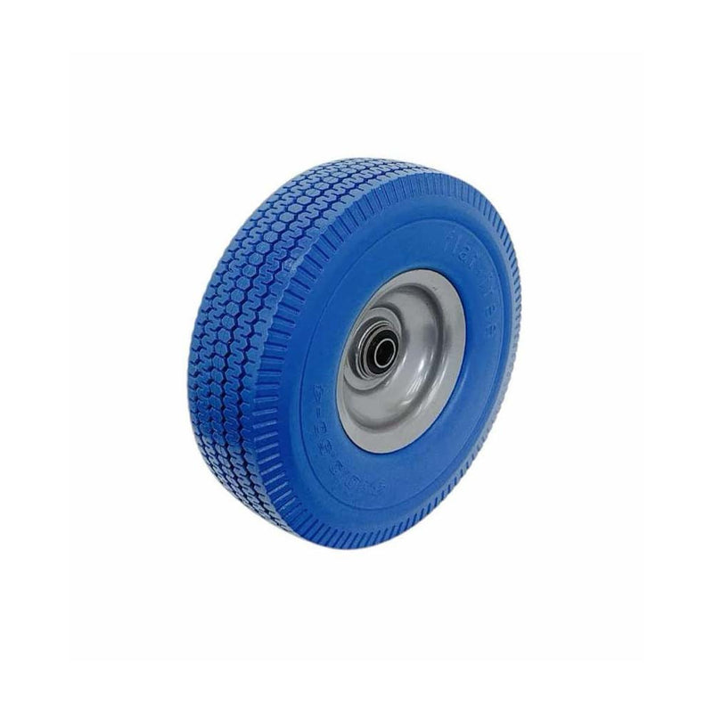 10" Blue Solid Rubber Flat Free Tubeless Hand Truck Tire Wheel 5/8&