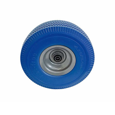 10" Blue Solid Rubber Flat Free Tubeless Hand Truck Tire Wheel 5/8'' Bore Size