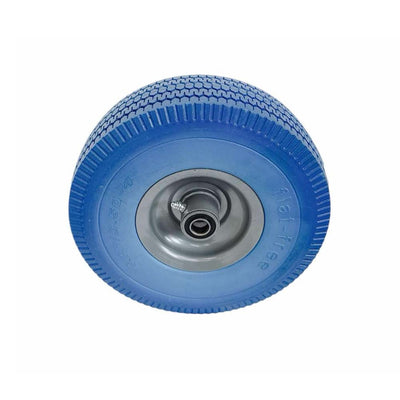 10" Blue Solid Rubber Flat Free Tubeless Hand Truck Tire Wheel 5/8'' Bore Size