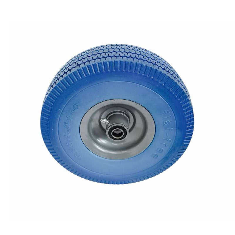 10" Blue Solid Rubber Flat Free Tubeless Hand Truck Tire Wheel 5/8&