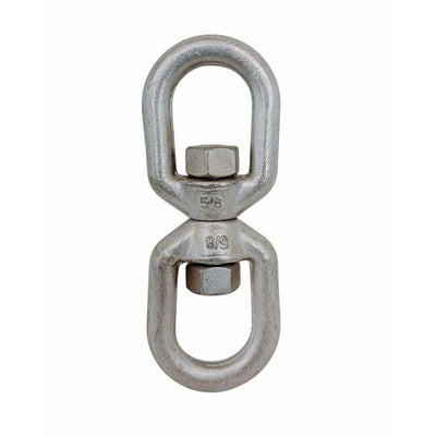 316 Stainless Steel Drop Forged Mil-Spec 5/8" Eye Eye Swivel 6000 Lb WLL Marine